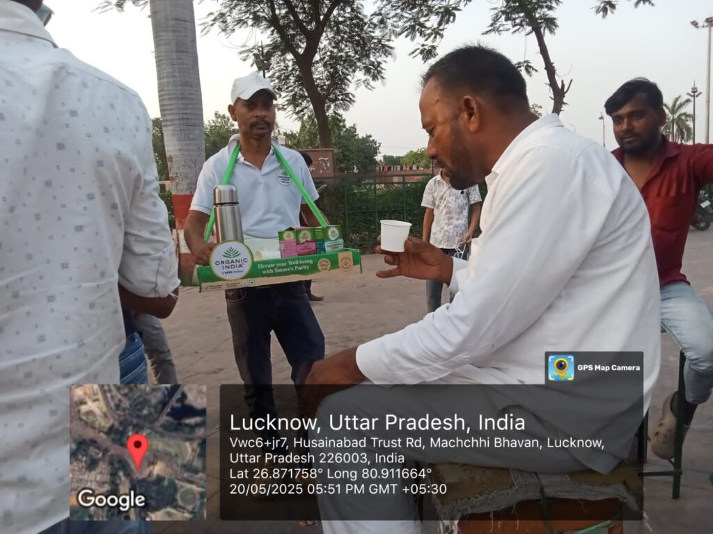 Sampling Organic India Tea